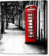 London Calling - Red Telephone Box Acrylic Print