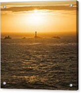Longships Lighthouse At Sunset Acrylic Print