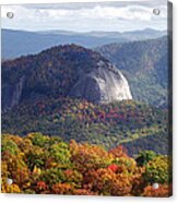 Looking Glass Rock And Fall Folage Acrylic Print