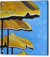 Lounging Under The Umbrellas On A Bright Sunny Day Acrylic Print