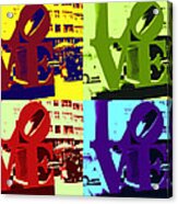 Love Pop Art Acrylic Print