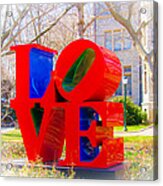 Love Sculpture - Penn Campus Acrylic Print