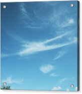 Low Angle View Of Cloudy Blue Sky Acrylic Print