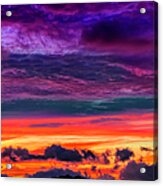 Low Key Vibrant Colors Of A Sunset Acrylic Print