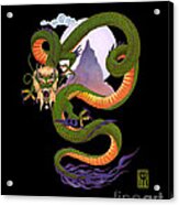 Lunar Chinese Dragon On Black Acrylic Print