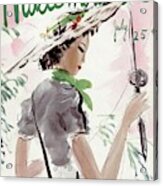 Mademoiselle Cover Featuring A Woman Holding Acrylic Print