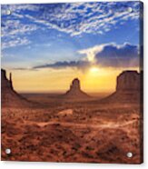 Magnificent Landscape View Of Monument Valley At Sunset Acrylic Print