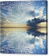 Magnificient Cloudscape With Water Acrylic Print