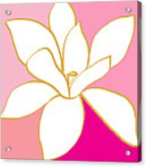 Magnolia 1- Colorful Painting Acrylic Print