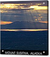 Majestic Mount Susitna Signature Edition Acrylic Print