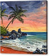 Makena Beach Sunset Acrylic Print