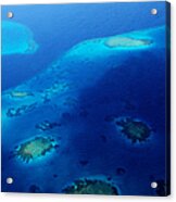 Maldivian Reefs. Aerial Journey Over Maldivian Archipelago Acrylic Print