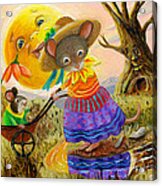 Mama Mouse And Baby Mouse's Afternoon Walk Acrylic Print