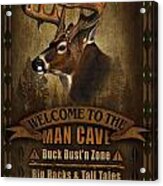 Man Cave Deer Acrylic Print
