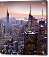 Manhattan Hi-rise Buildings And Empire Acrylic Print