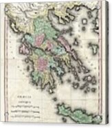 Map Of Ancient Greece Acrylic Print