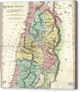 Map Of Ancient Palestine Acrylic Print