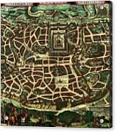 Map Of Jerusalem Acrylic Print