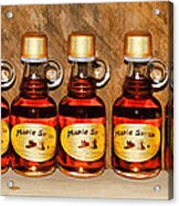 Maple Syrup Bottles - Painterly Acrylic Print