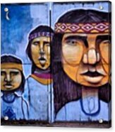 Mapuche Chilean Aborigine Graffiti's Acrylic Print