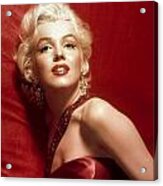 Marilyn Monroe In Red Acrylic Print