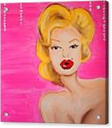 Marilyn Monroe Pink Acrylic Print