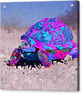Marine Corporal's Turtle In Peace Paint V2 Acrylic Print
