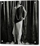 Marion Morehouse Wearing A Callot Dress Acrylic Print
