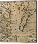 Maritime Map Of Chesapeake Bay Virginia 1776 Acrylic Print