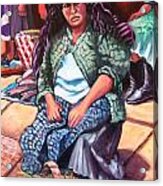 Market Woman From Patzcuaro Acrylic Print