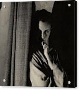 Mary Astor By A Curtain Acrylic Print