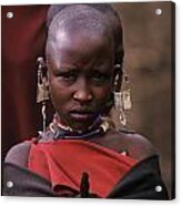 Massai Girl - Tanzania Acrylic Print
