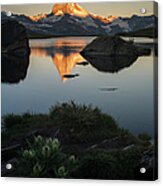 Matterhorn Reflection At Morning Light Acrylic Print
