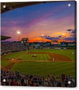 Mccoy Stadium Sunset Acrylic Print