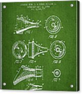 Medical Instrument Patent From 1964 - Green Acrylic Print
