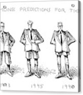 Men's-hemline Predictions For The Nineties Acrylic Print