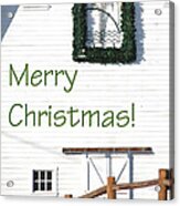 Merry Christmas Barn 1186 Acrylic Print