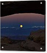 Mesa Arch Moonrise Acrylic Print