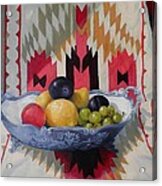 Mexican Blanket With Fruit Bowl Acrylic Print