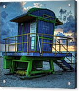 Miami - South Beach Lifeguard Stand 003 Acrylic Print