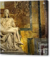 Michelangelo's Pieta In St Peters Basilica In Rome Acrylic Print