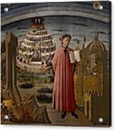 Michelinos Fresco Dante Holding The Divine Comedy Acrylic Print