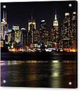 Midnight New York Skyline Acrylic Print