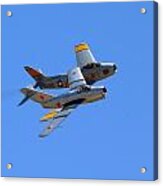 Mig 15 And F86 Sabre Acrylic Print