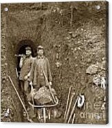 Miners By Mine Shaft Opening California Circa 1900 Acrylic Print