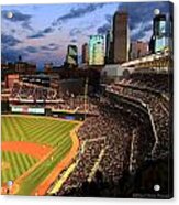 Minnesota Twins Minneapolis Skyline Target Field Acrylic Print