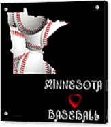 Minnesota Loves Baseball Acrylic Print