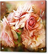 Miracle Of A Rose - Peach Acrylic Print