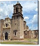Mission San Jose Front Entrance In San Antonio Missions National Historical Park Acrylic Print