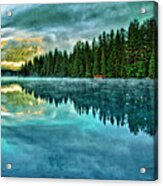 Mist And Moods Of Lake Beauvert Acrylic Print